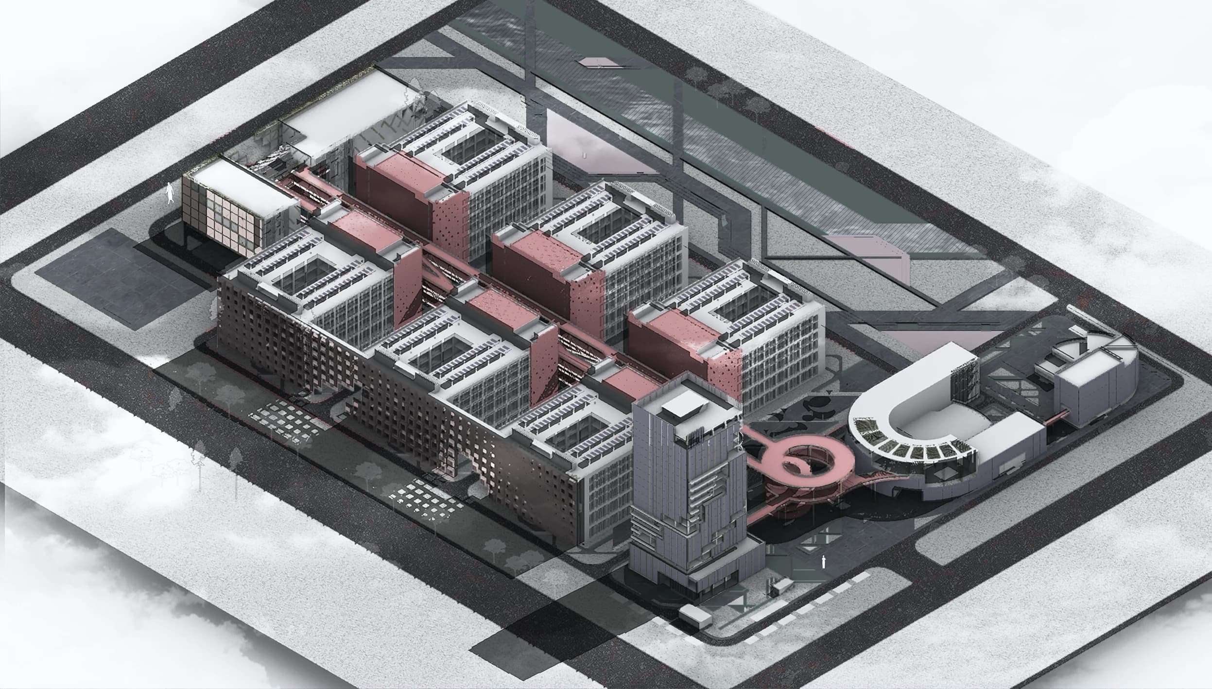 Aerial view of the collaborative technology accelerator masterplan.