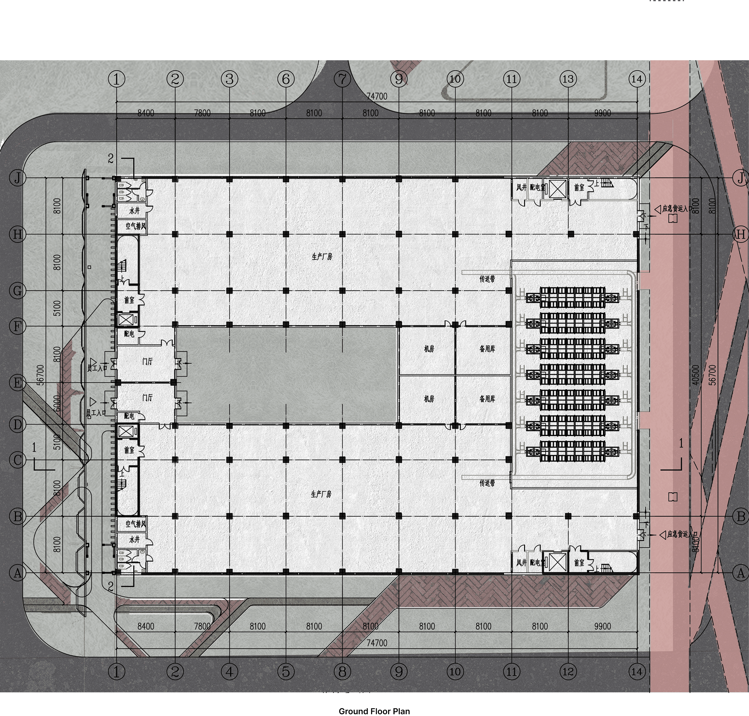 Individual factory ground-floor plan.