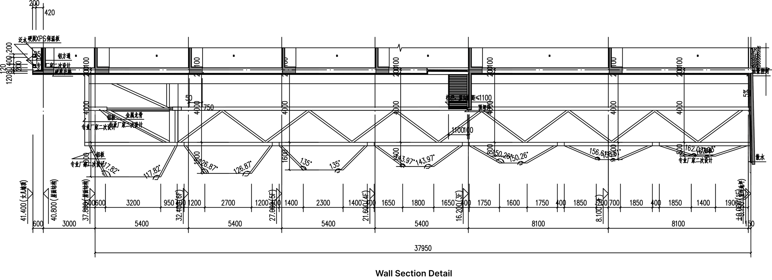 Factory wall section and construction detail.