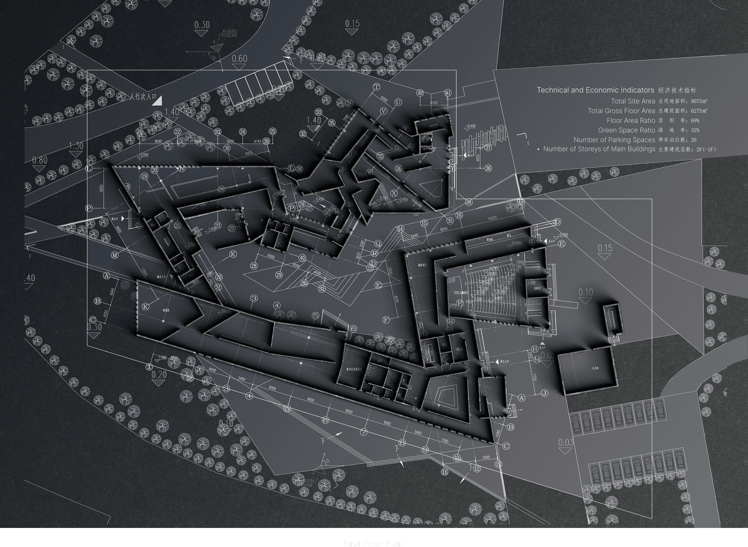 Museum first-floor plan.