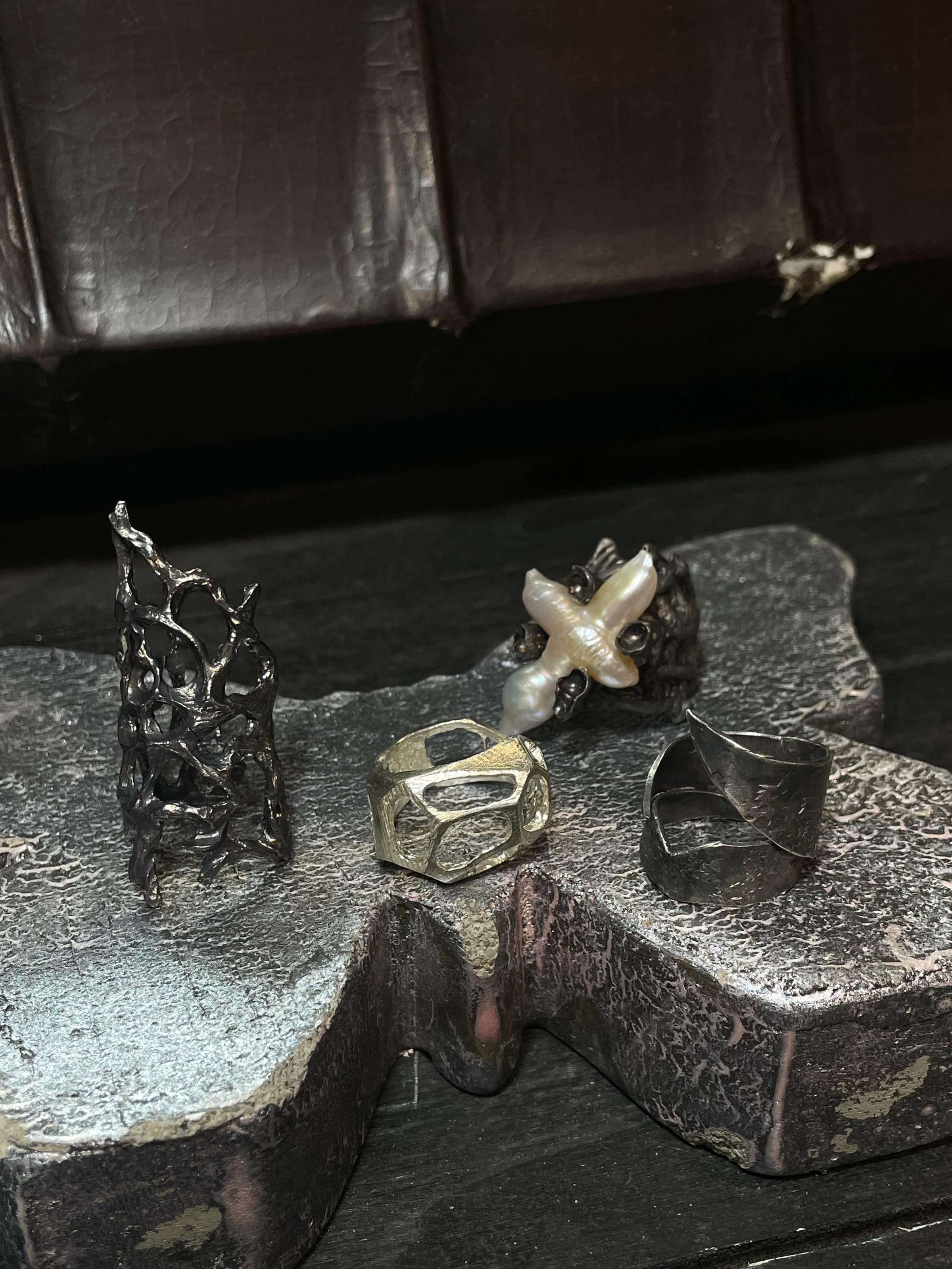 Baroque Pearl Ring, Untitled Ring 01, Untitled Ring 02, Untitled Ring 03